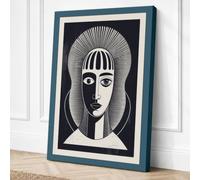 Pharaoh's Gaze Art Deco Canvas Wall Art Print 18x12 Inch