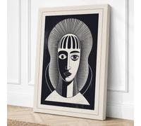 Pharaoh's Gaze Art Deco Canvas Wall Art Print 18x12 Inch (46 x 30 cm)