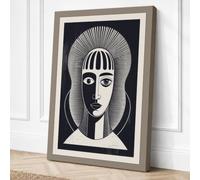 Pharaoh's Gaze Art Deco Canvas Wall Art Print 24x16 Inch (61 x 41 cm)