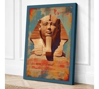 Pharaoh's Golden Mask Vintage Canvas Wall Art Print 18x12 Inch (46 x 30 cm)