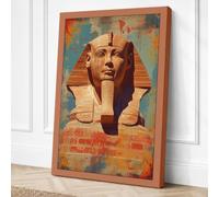 Pharaoh's Golden Mask Vintage Canvas Wall Art Print 24x16 Inch