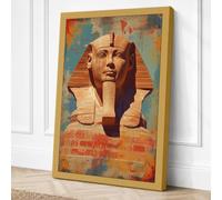 Pharaoh's Golden Mask Vintage Canvas Wall Art Print 24x16 Inch
