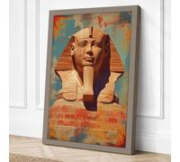 Pharaoh's Golden Mask Vintage Canvas Wall Art Print 30x20 Inch