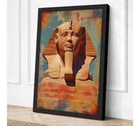 Pharaoh's Golden Mask Vintage Canvas Wall Art Print 30x20 Inch (76 x 51 cm)
