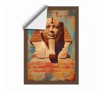 Pharaoh's Golden Mask Vintage Unframed Wall Art Print A2 (59.4×42cm), Wall Decor for Living Room, Bedroom, Office & Home, Art Gift