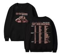 PHARCOYOU Central Cee Can't Rush Greatness World Tour 2025 Merch Crewneck Long Sleeve Streetwear Women Men Sweatshirt (Black,S)