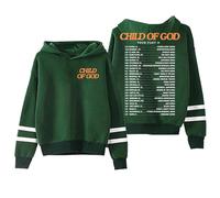 PHARCOYOU Forrest Frank Nothing But The Blood Hoodie Pocketless Parallel Bars Sleeve Streetwear Women Men Sweatshirt (L,Green)
