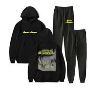 PHARCOYOU Gracie Abrams The Secret of Us Tour Hoodie Jogger Pants Two Piece Set Sweatshirts+Sweatpants Men Women's Set (Black,XS)
