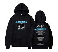 PHARCOYOU Karan Aujla It Was All A Dream Tour 2024 Hoodie Long Sleeve Streetwear Women Men Hooded Sweatshirts (S,Black)