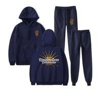 PHARCOYOU Kingdom Come Deliverance II Game Merch Hoodie Jogger Pants Two Piece Set Sweatshirt+Sweatpants Women Men's Set (Navy,XXL)