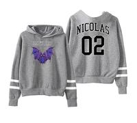 PHARCOYOU Sturniolo Triplets Let's Trip Hoodie Nick 02 Pocketless Parallel Bars Sleeve Streetwear Men Women Sweatshirts (gray,M)