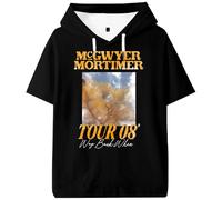 PHARCOYOU The Ballad of Wallis Island McGwyer Mortimer Tour 08 Hooded T-Shirt Short Sleeve Tee Women Men Streetwear Tops (Black,XL)