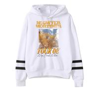 PHARCOYOU The Ballad of Wallis Island Movie Hoodie Pocketless Parallel Bars Sleeve Streetwear Men Women Hooded Sweatshirt (L,White)
