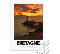 Phare Du Petit Minou 1000-Piece Jigsaw Puzzle for Adults, 52x38cm/1000pcs, January Puzzle Activity, Screen-Free Leisure And A Fresh Start