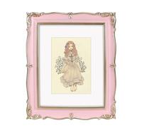 PHAREGE Vintage Picture Frame 8x10 Pink Gold, 8 by 10 Ornate Decorative Antique Frame with Mat for 5x7 Photo, Fancy Matted Frame for Desktop or Wall, Horizontal or Vertical