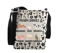 Pharm Tech Gift Pharm Animals Crossbody Bag Pharmacy Puns Pharmacist Gift, P Animals C Bag