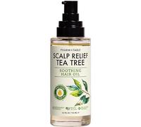 PHARM TO TABLE Tea Tree Hair Oil for Itchy Scalp Skin - Enriched with Tea Tree Oil, Mint, Vitamin E and Jojoba Oil, 100 ml