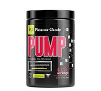 Pharma-Grade PUMP Stim Free Pre Workout Powder | Focus, Energy & Strength | Citrulline, Beta-Alanine, Pink Bark | 3 Flavours | Cherry Lime | 20/40 Servings | 400g