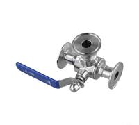 Pharmaceutical Clamp Food 3way Ball Valve Tport Stainless Steel for Plus Beverage Dairy Brewing Water Supply Tri Sanitary Bioenginee (A)