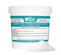 (Pharmaceutical Tub, 1kg) Elixir Gardens Epsom Bath Salt | 100% ORGANIC or PHARMACEUTICAL FCC FOOD GRADE | 500g - 25kg Bag or Tub