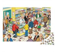 Pharmacist Behind The Counter Wooden Jigsaw Puzzle Waterproof 1000 Piece Puzzles for Adults Impossible Challenging Games
