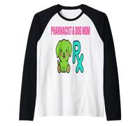 Pharmacist Dog Mom Humor for Dog Lovers Raglan Baseball Tee