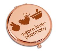 Pharmacist Gift RX Travel Compact Pocket Makeup Mirror Pharmacy Technician Gift Pharmacist Assistant Friends Colleague Pharmacy Student Colleague Graduation Birthday Present Folding Mini Pocket Mirror