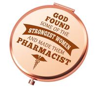 Pharmacist Gifts for Women Folding Makeup Mirror Pharmacy Tech Gift Pharmacist Appreciation Gifts Compact Mirror Graduation Retirement Present for Medical Assistant Doctor Surgical Tech W ift