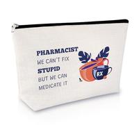 Pharmacist Gifts for Women Makeup Bag Pharmacy Technician Gifts for Nurse Cosmetic Bags Pharmacy Tech Present Pharmacist Appreciation Gift Medical School Graduation Gift for Women Doctor Nurse
