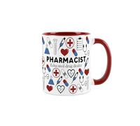 Pharmacist Mug - Humorous Medical Themed Trades Funny Novelty Gift - Tea/Coffee Hot Drinks Red Ceramic Cup Present