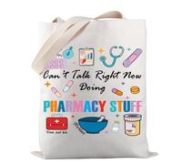 Pharmacist RX Tote Bag Can’t Talk Right Now Doing Pharmacy Stuff Tote Bag Pharmacy Technician Gift (Pharmacy Stuff Tote)