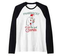 Pharmacist Xmas The Real Santa Pharmacy Christmas Raglan Baseball Tee