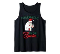 Pharmacist Xmas The Real Santa Pharmacy Christmas Tank Top