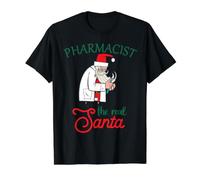 Pharmacist Xmas The Real Santa Pharmacy Christmas Value Graphic T-Shirt, Men, Black, M