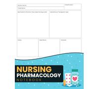 Pharmacology for Nurses Notebook: Blank Medication Template and Nursing Student Study Guide