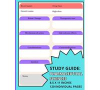 Pharmacology Study Guide Notebook: 120 Blank Medication Templates for Nursing Students: Organize Drug Dosages, Classifications, Side Effects & More | Perfect for NCLEX & Nursing School Success