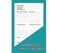 Pharmacology Template Notebook: Medication Template Notebook for Nursing School Students to Stay Organized and Review Drugs