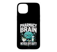 Pharmacy Brain Never Off Duty Pharmacist Case for iPhone 15 Plus