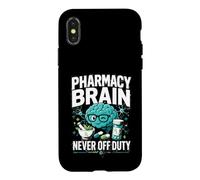 Pharmacy Brain Never Off Duty Pharmacist Case for iPhone X/XS