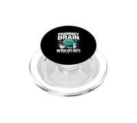 Pharmacy Brain Never Off Duty Pharmacist PopSockets PopGrip for MagSafe