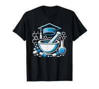 Pharmacy School Graduation Pharmd Mortar Pestle Vintage Art T-Shirt