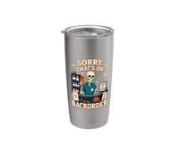 Pharmacy Tech Skeleton BackOrder Halloween Humor Stainless Steel Insulated Tumbler