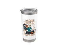 Pharmacy Tech Skeleton BackOrder Halloween Humor Stainless Steel Insulated Tumbler