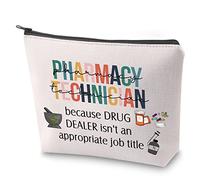 Pharmacy Tech Survival Kit RX Toiletry Bag Pharmacy Technician Makeup Bag with Zipper Pharmacy Tech Appreciation Gift (Pharmacy Technician)