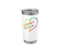 Pharmacy Tech Technician Pharmacist Student Heart Watercolor Stainless Steel Insulated Tumbler