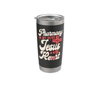 Pharmacy Tech Technician Pharmacist Student Jesus Faith Stainless Steel Insulated Tumbler