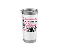 Pharmacy Tech Technician Pharmacist Student Jesus Faith Stainless Steel Insulated Tumbler