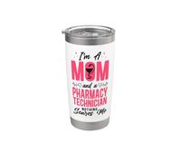 Pharmacy Tech Technician Pharmacist Student Mom I'm A Mom Stainless Steel Insulated Tumbler