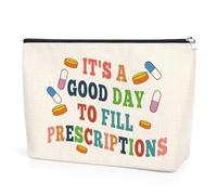 Pharmacy Technician Accessories Gift Makeup Bag Pharmacist Gift for Women Pharmacy Tech Gifts Nursing Graduation Gifts for Medical School Student Birthday Valentine Present Cosmetic Bag with Zipper