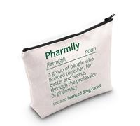 Pharmacy Technician Bag Pharmily Cosmetic Bag Pharmacist Gift Pharmacy Tech Survival Kit Toiletry Bag Pharmacist Accessories (MB, Pharmily Bag-PY2)